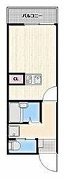 Cozy南与野 3階ワンルームの間取り