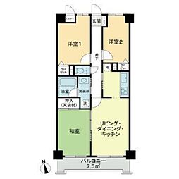 ライオンズマンション蘇我青葉の森公園五番館 3LDKの間取図画像