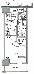 スカイコート両国参番館 1Kの間取図画像