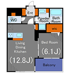 グランリーオ 1階1LDKの間取り