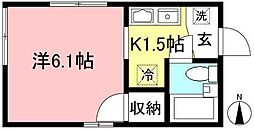 ジュネス経堂 1Kの間取図画像