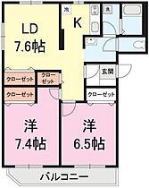 ピアコートI 103 ｜ 新潟県新潟市西区山田499-1（賃貸マンション2LDK・1階・63.76㎡） その2