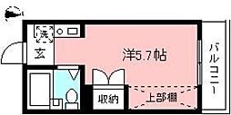 アゼリアセカンドボックス ワンルームの間取図画像