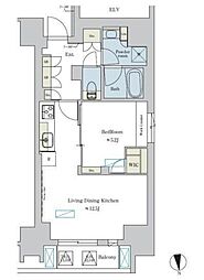 Ｂｒｉｌｌｉａ ｉｓｔ 浅草 12階1LDKの間取り