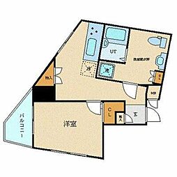 フェニックス笹塚弐番館 8階1DKの間取り