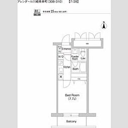 プライムアーバン川崎南幸町 4階1Kの間取り