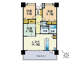 ロイヤルマンション博多 303 ｜ 福岡県福岡市博多区上牟田１丁目25-25（賃貸マンション3LDK・3階・67.12㎡） その2