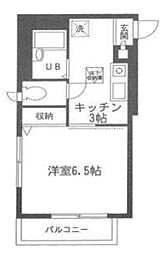 ルミエール西大井 1Kの間取図画像