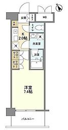 サンハイム鶴見B 1Kの間取図画像