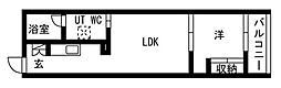 キノモリ目白御留山 1LDKの間取図画像
