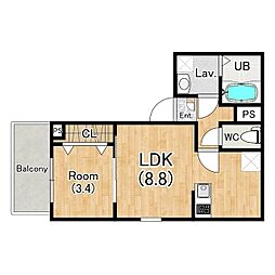 (仮称)ジーメゾン西二見リュクス 1LDKの間取図画像