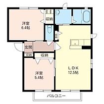 ローズヒルズＣ 00102 ｜ 茨城県水戸市米沢町429-1（賃貸アパート2LDK・1階・54.09㎡） その2