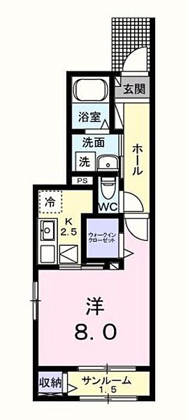 東京都福生市本町(賃貸アパート1K・1階・33.20㎡)の写真 その2