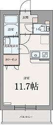グランウッド ワンルームの間取図画像