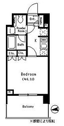 ParkCube四谷三丁目 ワンルームの間取図画像