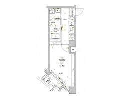 レヴィーガ練馬北町 2階1Kの間取り