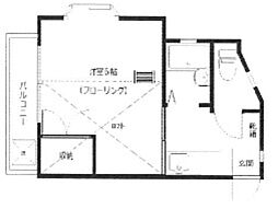 ベイヒルハイム 2階1Kの間取り