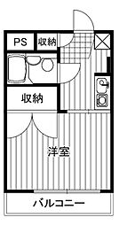 第三八弘ビル 3階1Kの間取り