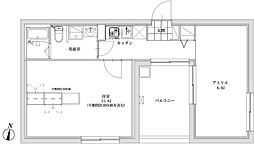 リーガランドプラス江古田 2階1LDKの間取り