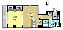 芝132金杉アパートメント 1LDKの間取図画像