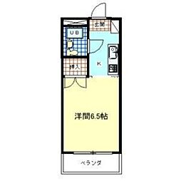 ゴールデンハイツ 3階1Kの間取り