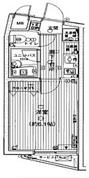 ユナイテッドグロー文京白山 4階1Kの間取り