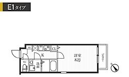 新宿夏目坂コート 2階1Kの間取り