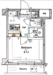SinCity東十条 2階1Kの間取り