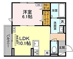 Maison Cocoru 2階1LDKの間取り