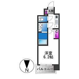 エスリード大阪城EAST 1Kの間取図画像