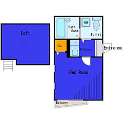 京急空港線 大鳥居駅 徒歩3分の賃貸アパート 3階1Kの間取り