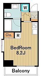 Conde相模原 11階1Kの間取り