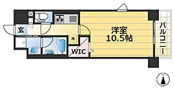 シュロスフォンアイン 9階1Kの間取り