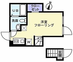 ガーデン自由が丘テラス ワンルームの間取図画像