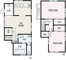 仮称）宮戸貸家2 2階2DKの間取り