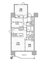 ディームス渋谷本町 2SLDKの間取図画像