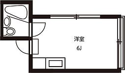 プラザドウモルト ワンルームの間取図画像