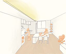 一頁(1Page) 1-3 1階1LDKのリビング/ダイニング