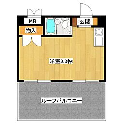 エスポワール井尻 ワンルームの間取図画像