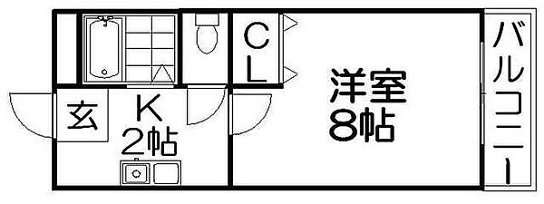 ヴィラいずみ ｜京都府八幡市男山泉(賃貸マンション1K・3階・23.00㎡)の写真 その2