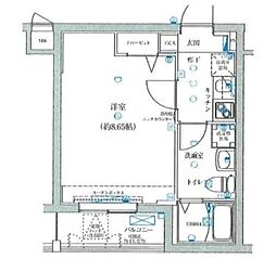 グランドエグザ親水公園1 1Kの間取図画像