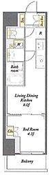 WORVE東京木場 1LDKの間取図画像
