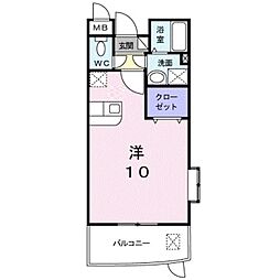 ラフローラ 1Kの間取図画像