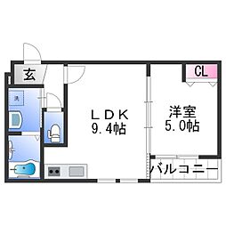 JR紀勢本線 宮前駅 徒歩29分の賃貸アパート 1階1LDKの間取り