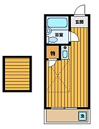 スターシェモア笹塚 3階ワンルームの間取り