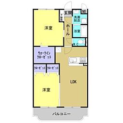 ドリームフェリオ 2LDKの間取図画像