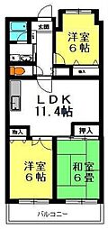 フォレスト 3LDKの間取図画像