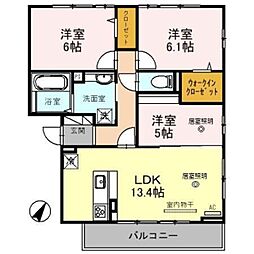 いつき 壱 3階3LDKの間取り