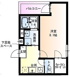 フジパレス門真大倉町ノース 1Kの間取図画像