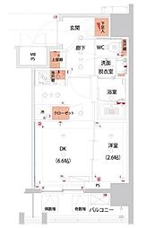 ハーモニーレジデンス山手大塚ザ・ガーデン 3階1DKの間取り